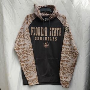 Colosseum Florida State Seminoles Camo Hoodie - Brown and Black